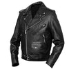 Men's Genuine Unik Leather Motorcycle Jacket | Leather Black Jacket