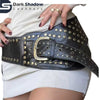Women’s Real Leather Studded Corset Waist Belt – Heavy Duty Gothic Punk Belt – Handmade Waist Cincher – Black Brown Red White – Statement Leather Accessory