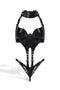 Genuine Cow-Hide Black Full body Ladies Harness , bra cage , new stylish 2025 leather ladies harness