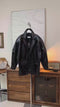 Mens leather blazer/ coat mens leather black / Sant Laurent Paris / Real leather mens Blazer