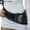 Women’s Real Leather Studded Corset Waist Belt – Heavy Duty Gothic Punk Belt – Handmade Waist Cincher – Black Brown Red White – Statement Leather Accessory